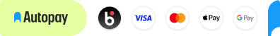 Akceptowane metody płatności: Autopay, BLIK, Visa, Mastercard, Apple Pay, Google Pay